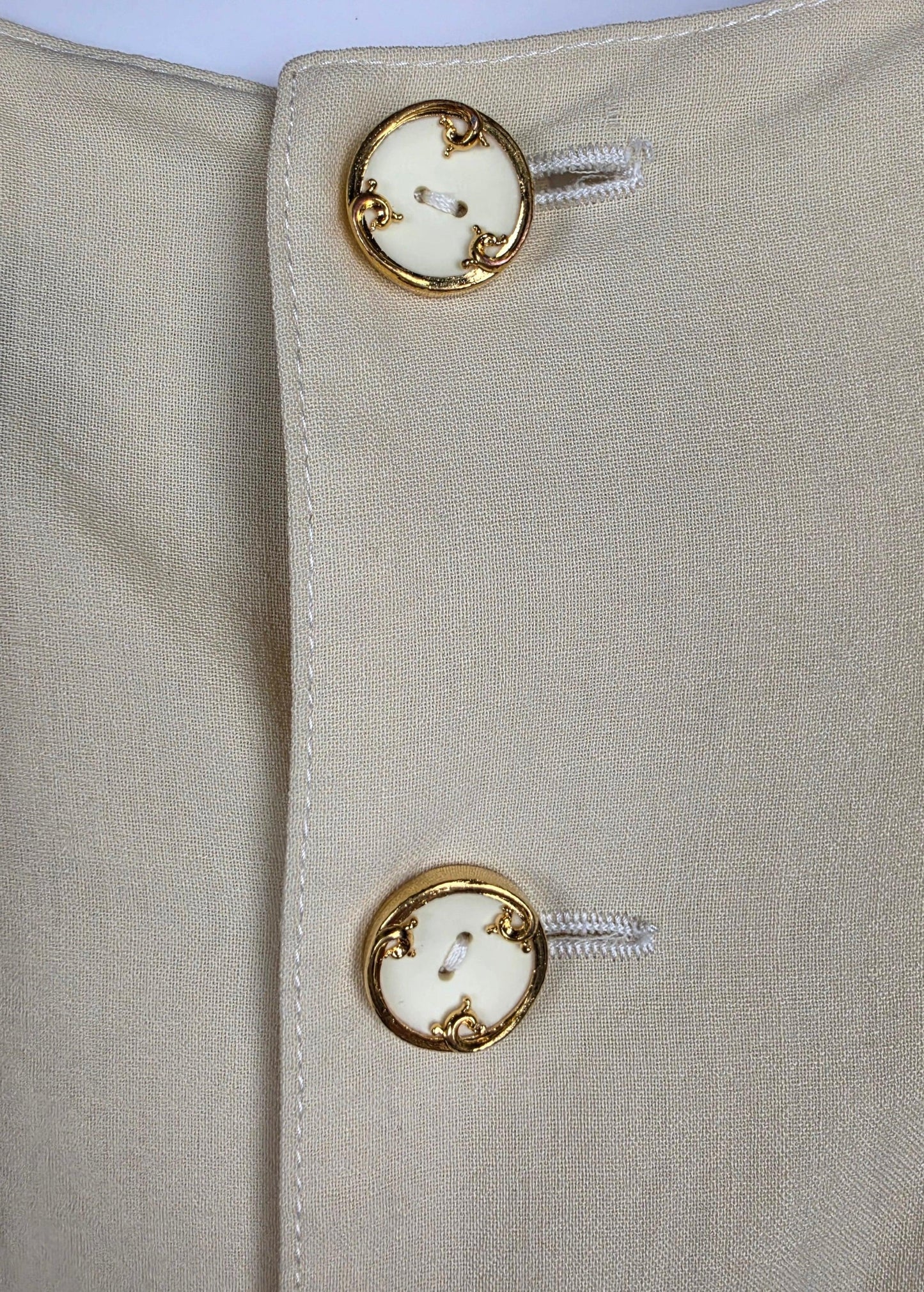 Karl Lagerfeld Abito Vintage in Crepe di Seta Avorio - Pally Vintage Closet