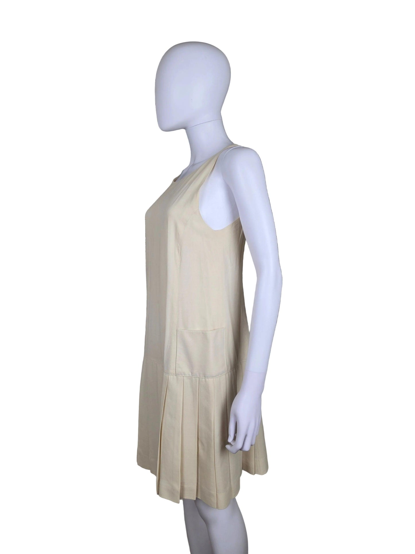 Karl Lagerfeld Abito Vintage in Crepe di Seta Avorio - Pally Vintage Closet