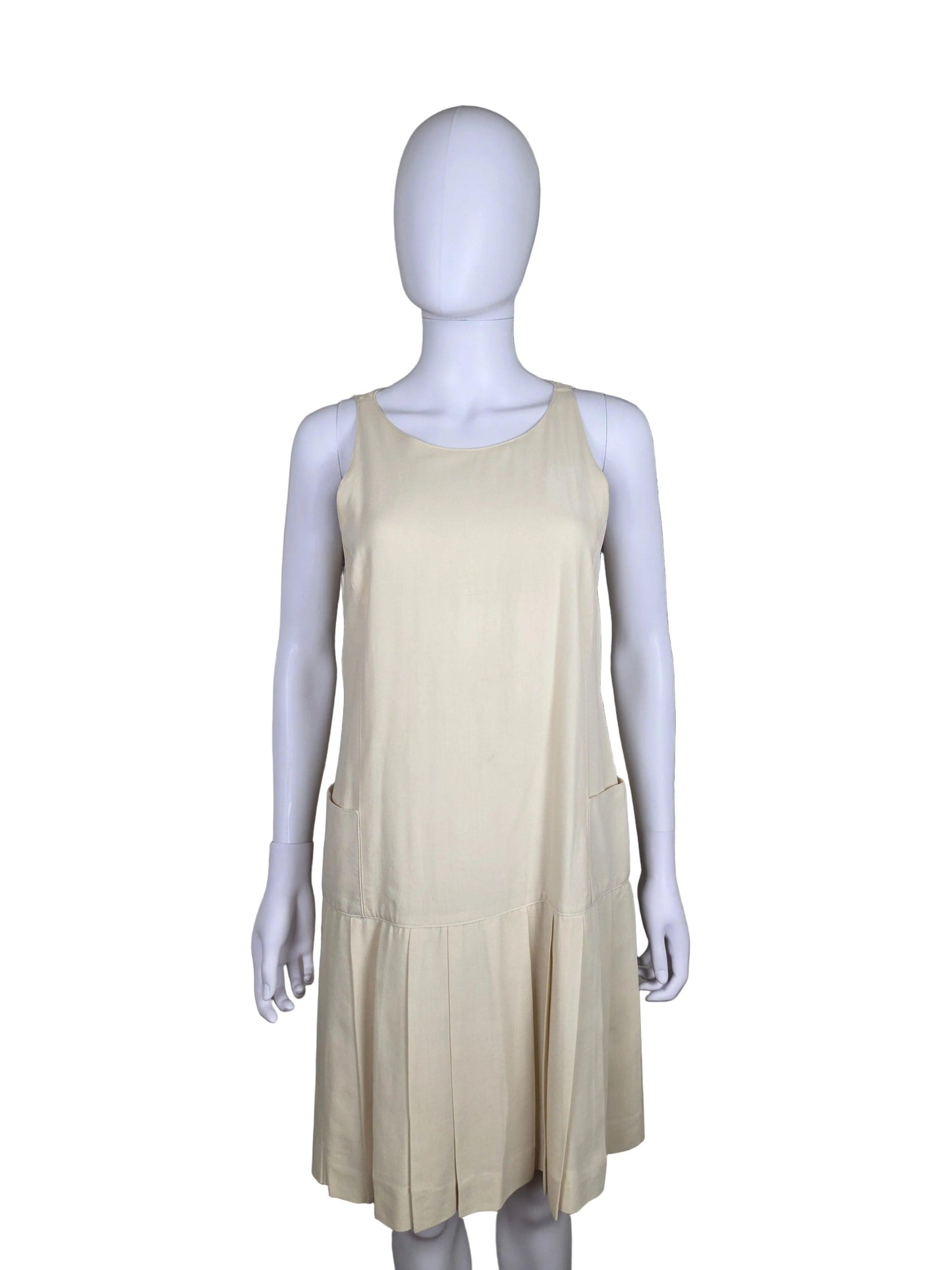 Karl Lagerfeld Abito Vintage in Crepe di Seta Avorio - Pally Vintage Closet