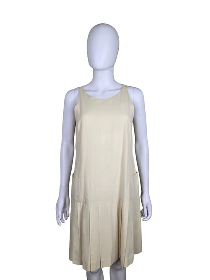 Karl Lagerfeld Abito Vintage in Crepe di Seta Avorio - Pally Vintage Closet