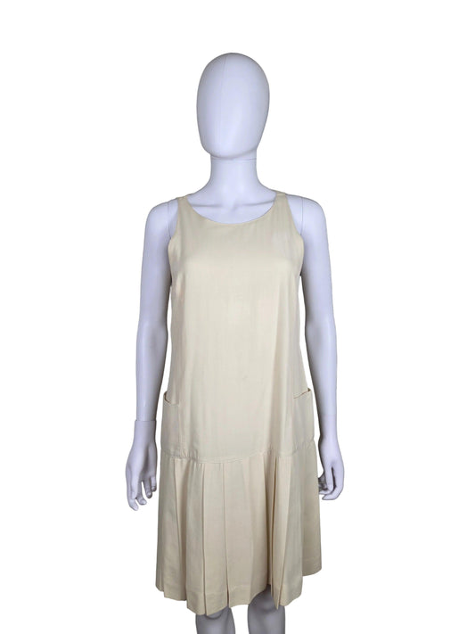 Karl Lagerfeld Abito Vintage in Crepe di Seta Avorio - Pally Vintage Closet
