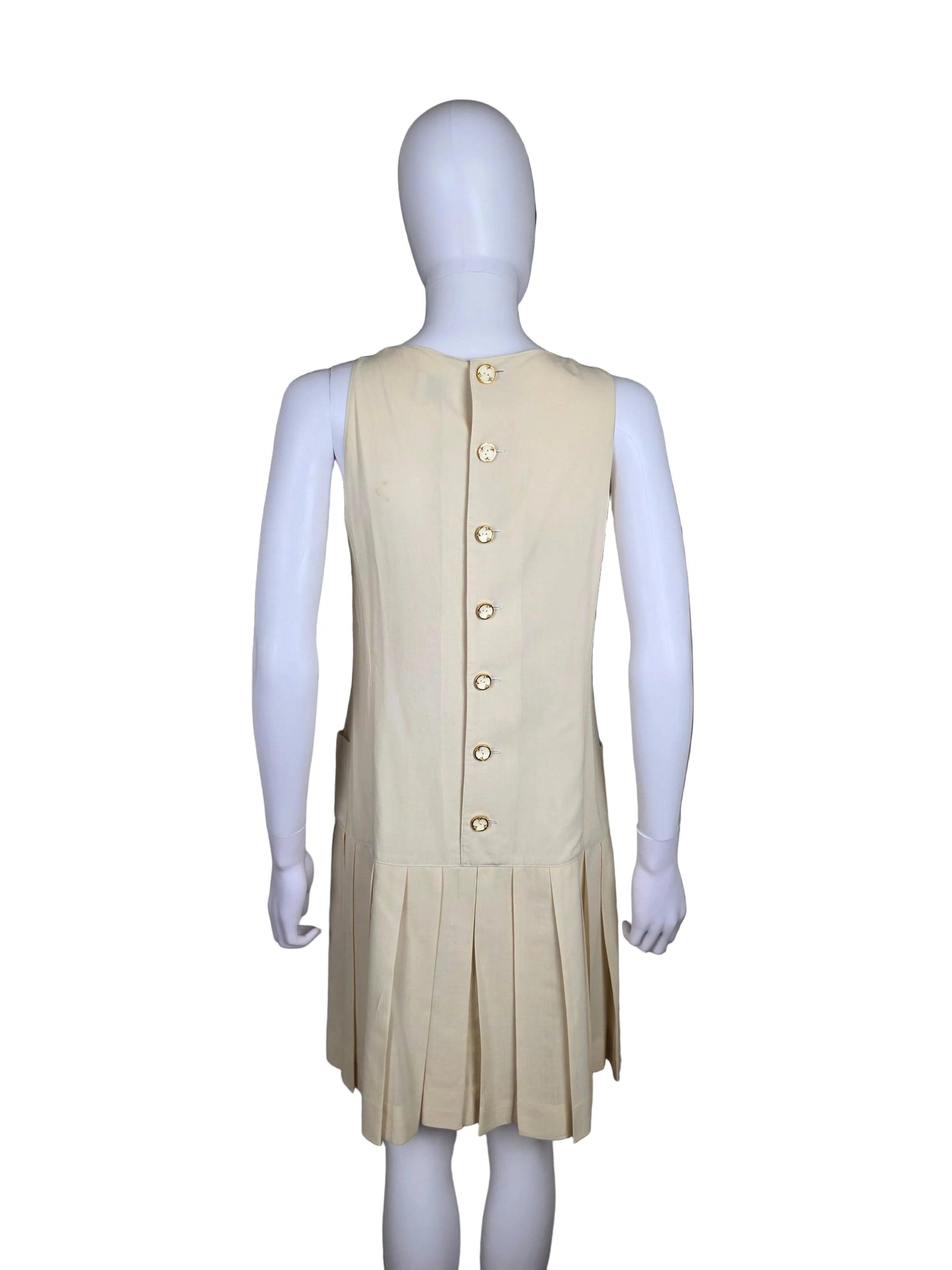 Karl Lagerfeld Abito Vintage in Crepe di Seta Avorio - Pally Vintage Closet