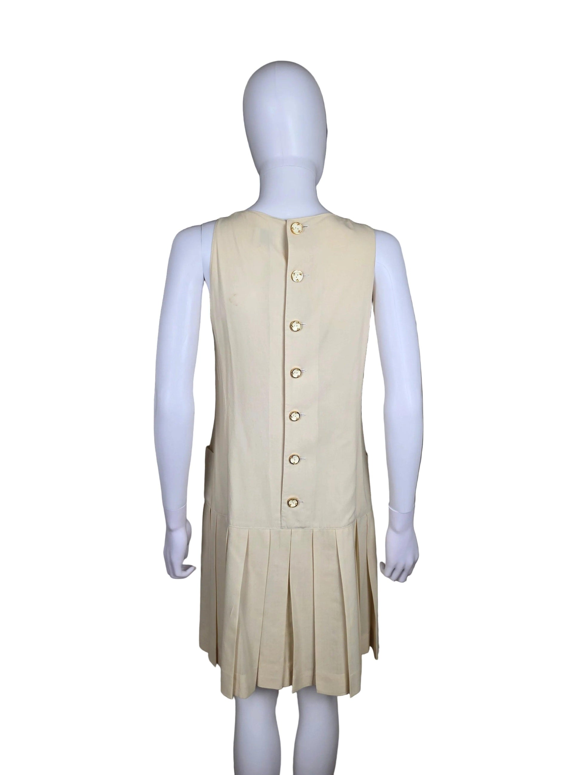 Karl Lagerfeld Abito Vintage in Crepe di Seta Avorio - Pally Vintage Closet