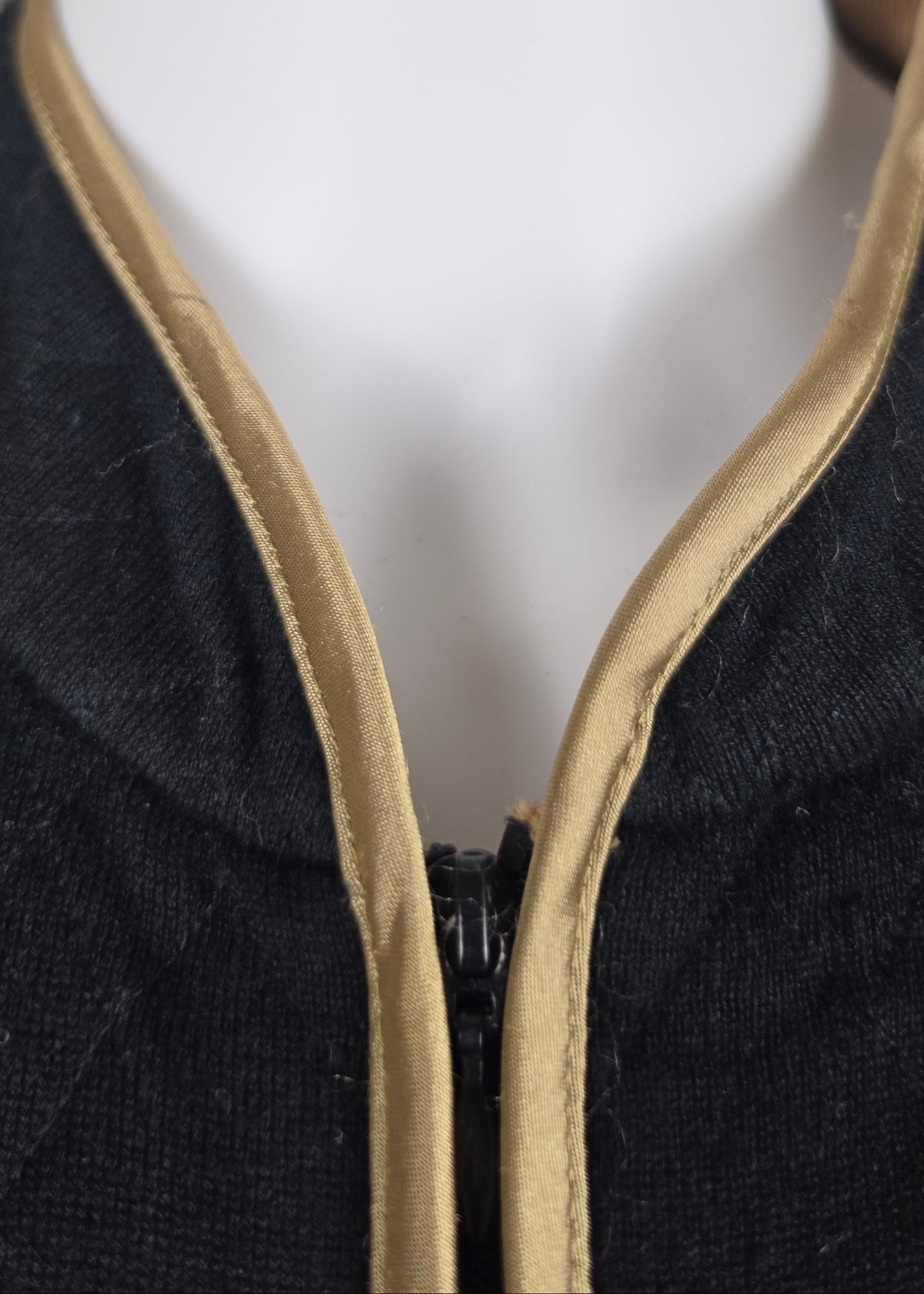 Les Copains Blue Gilet Vintage in Seta e Lana Nero - Pally Vintage Closet