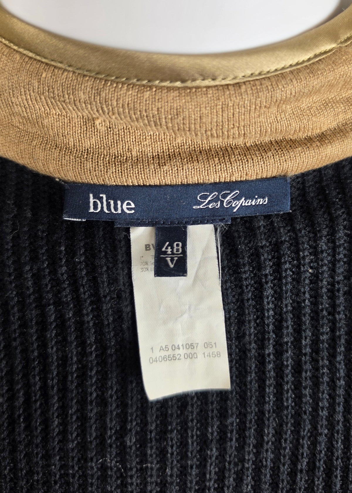 Les Copains Blue Gilet Vintage in Seta e Lana Nero - Pally Vintage Closet