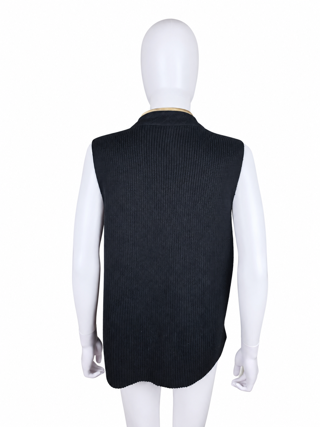 Les Copains Blue Gilet Vintage in Seta e Lana Nero - Pally Vintage Closet