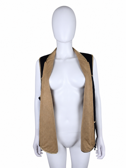 Les Copains Blue Gilet Vintage in Seta e Lana Nero - Pally Vintage Closet