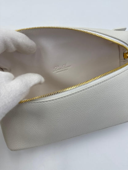 Loro Piana Borsa Extra Pocket L19 Pelle di Vitello Martellata Bianca - Pally Vintage Closet