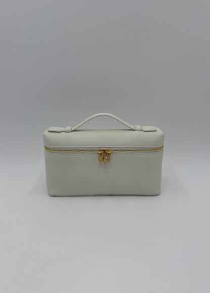 Loro Piana Borsa Extra Pocket L19 Pelle di Vitello Martellata Bianca - Pally Vintage Closet