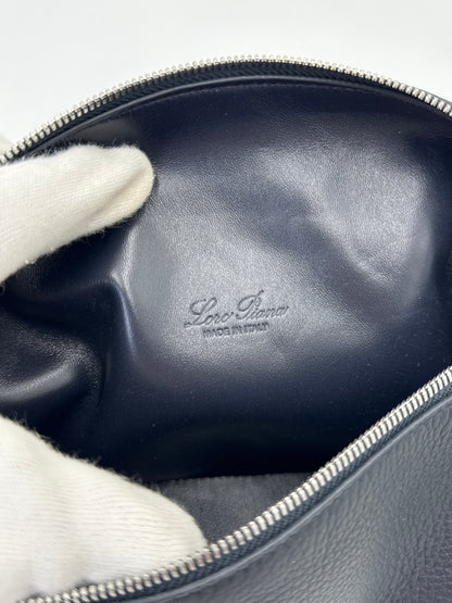 Loro Piana Borsa Extra Pocket L19 Pelle di Vitello Martellata Blu Navy - Pally Vintage Closet