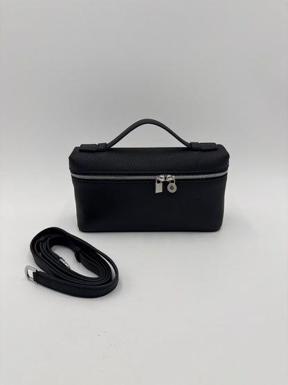 Loro Piana Borsa Extra Pocket L19 Pelle di Vitello Martellata Blu Navy - Pally Vintage Closet