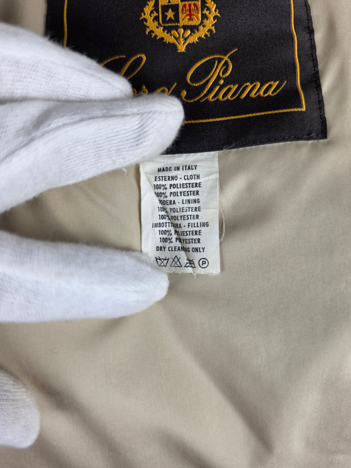Loro Piana Piumino Vintage con Maniche Staccabili Avorio - Pally Vintage Closet