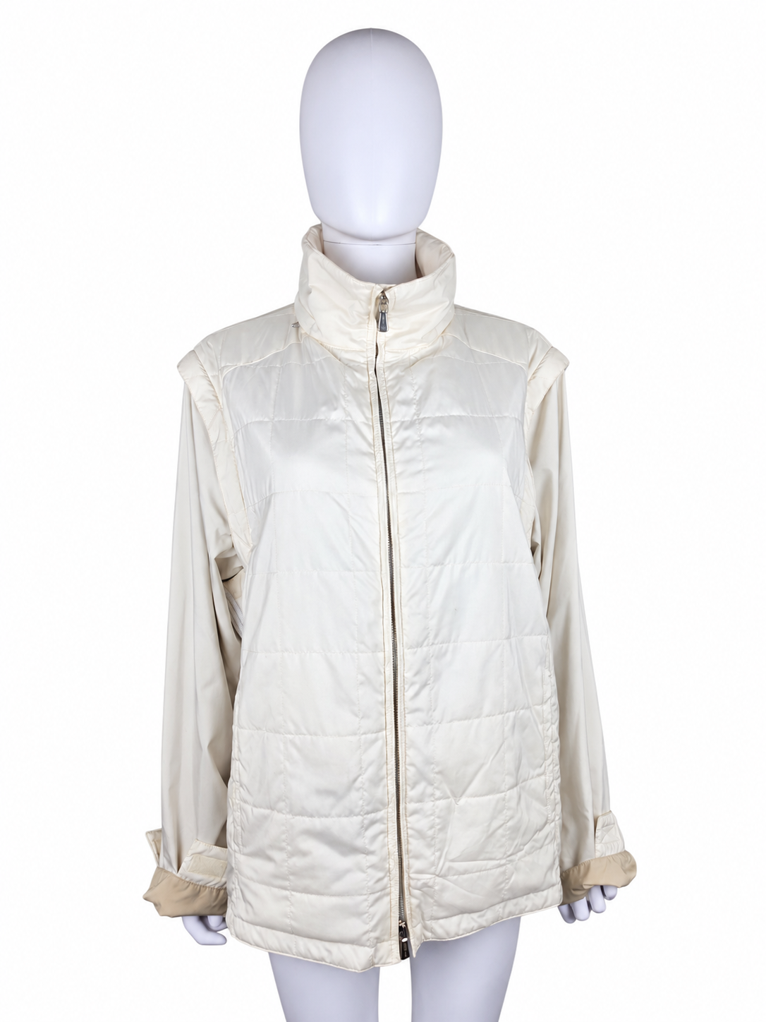Loro Piana Piumino Vintage con Maniche Staccabili Avorio - Pally Vintage Closet