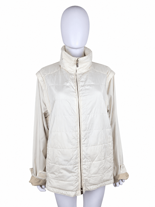 Loro Piana Piumino Vintage con Maniche Staccabili Avorio - Pally Vintage Closet