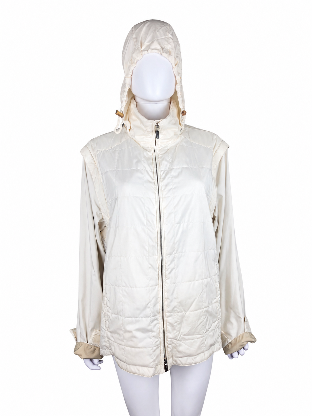 Loro Piana Piumino Vintage con Maniche Staccabili Avorio - Pally Vintage Closet