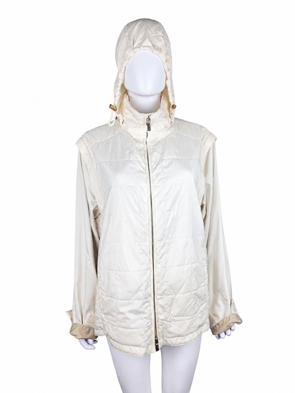 Loro Piana Piumino Vintage con Maniche Staccabili Avorio - Pally Vintage Closet