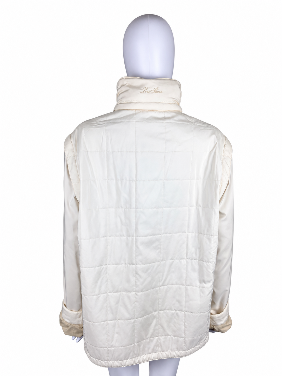 Loro Piana Piumino Vintage con Maniche Staccabili Avorio - Pally Vintage Closet