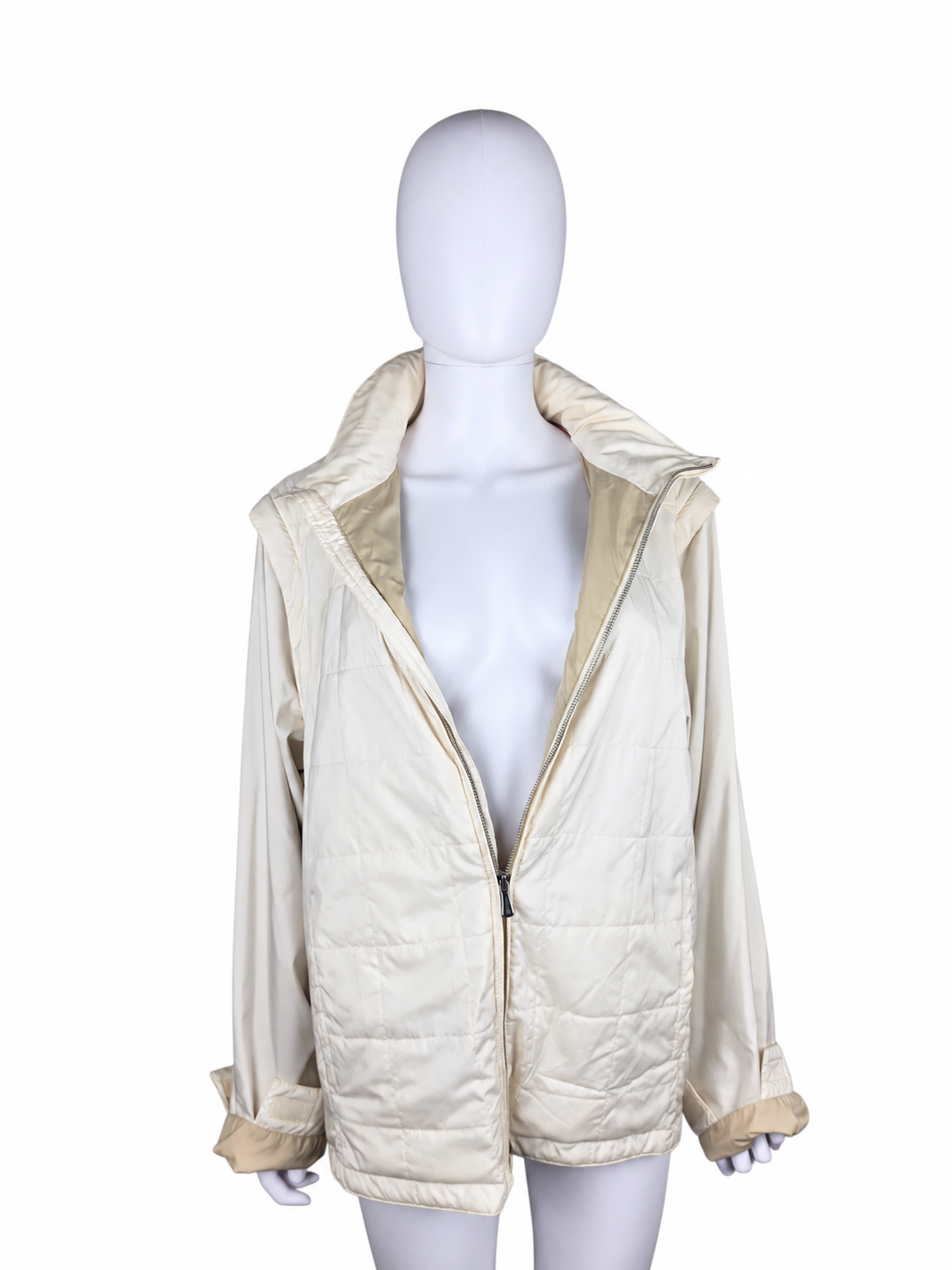 Loro Piana Piumino Vintage con Maniche Staccabili Avorio - Pally Vintage Closet