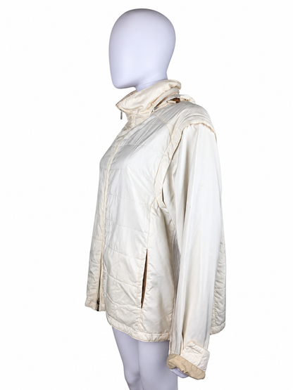 Loro Piana Piumino Vintage con Maniche Staccabili Avorio - Pally Vintage Closet