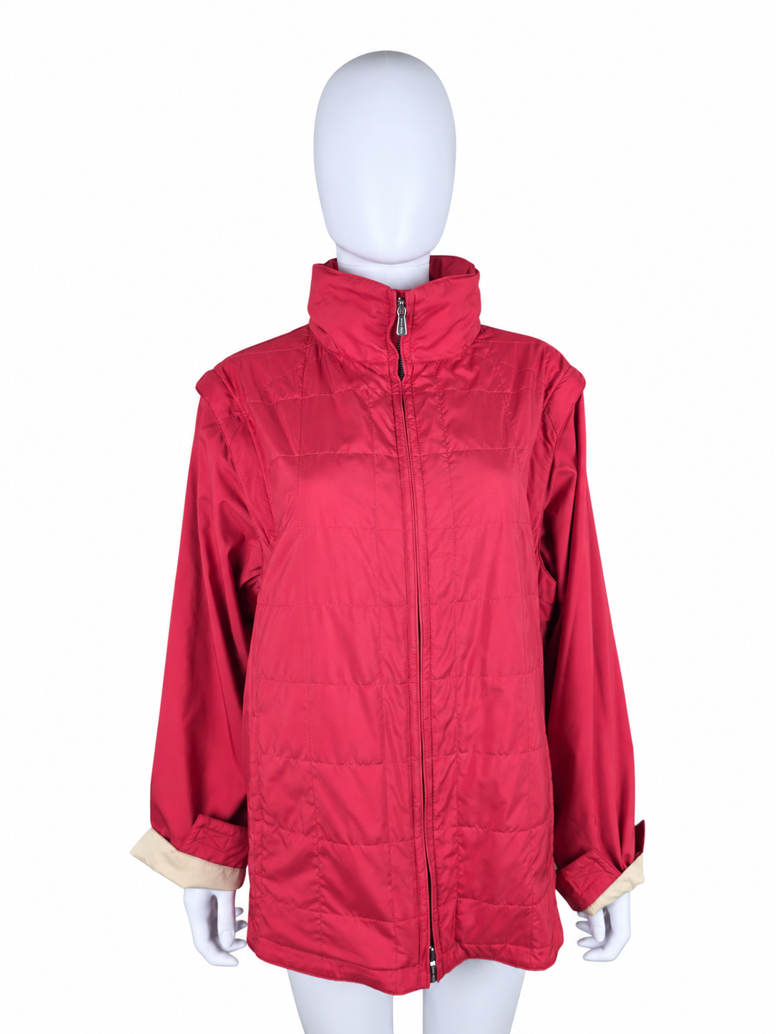 Loro Piana Piumino Vintage con Maniche Staccabili Rossa - Pally Vintage Closet