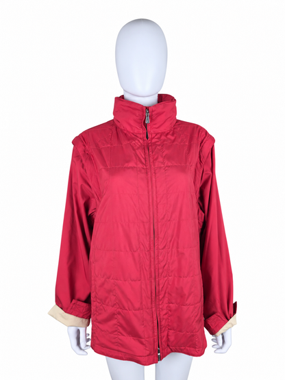 Loro Piana Piumino Vintage con Maniche Staccabili Rossa - Pally Vintage Closet