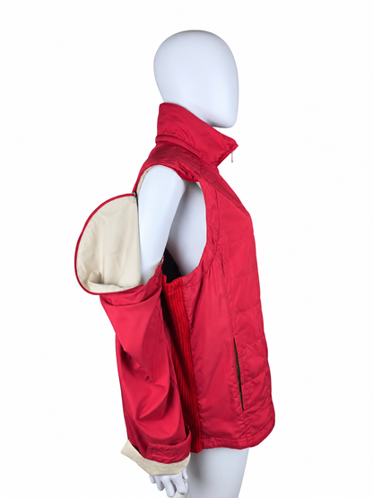 Loro Piana Piumino Vintage con Maniche Staccabili Rossa - Pally Vintage Closet