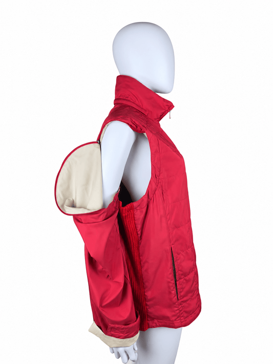 Loro Piana Piumino Vintage con Maniche Staccabili Rossa - Pally Vintage Closet