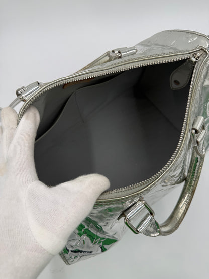 Louis Vuitton Borsa Speedy 35 Limited Edition Monogram Miroir Silver - Pally Vintage Closet