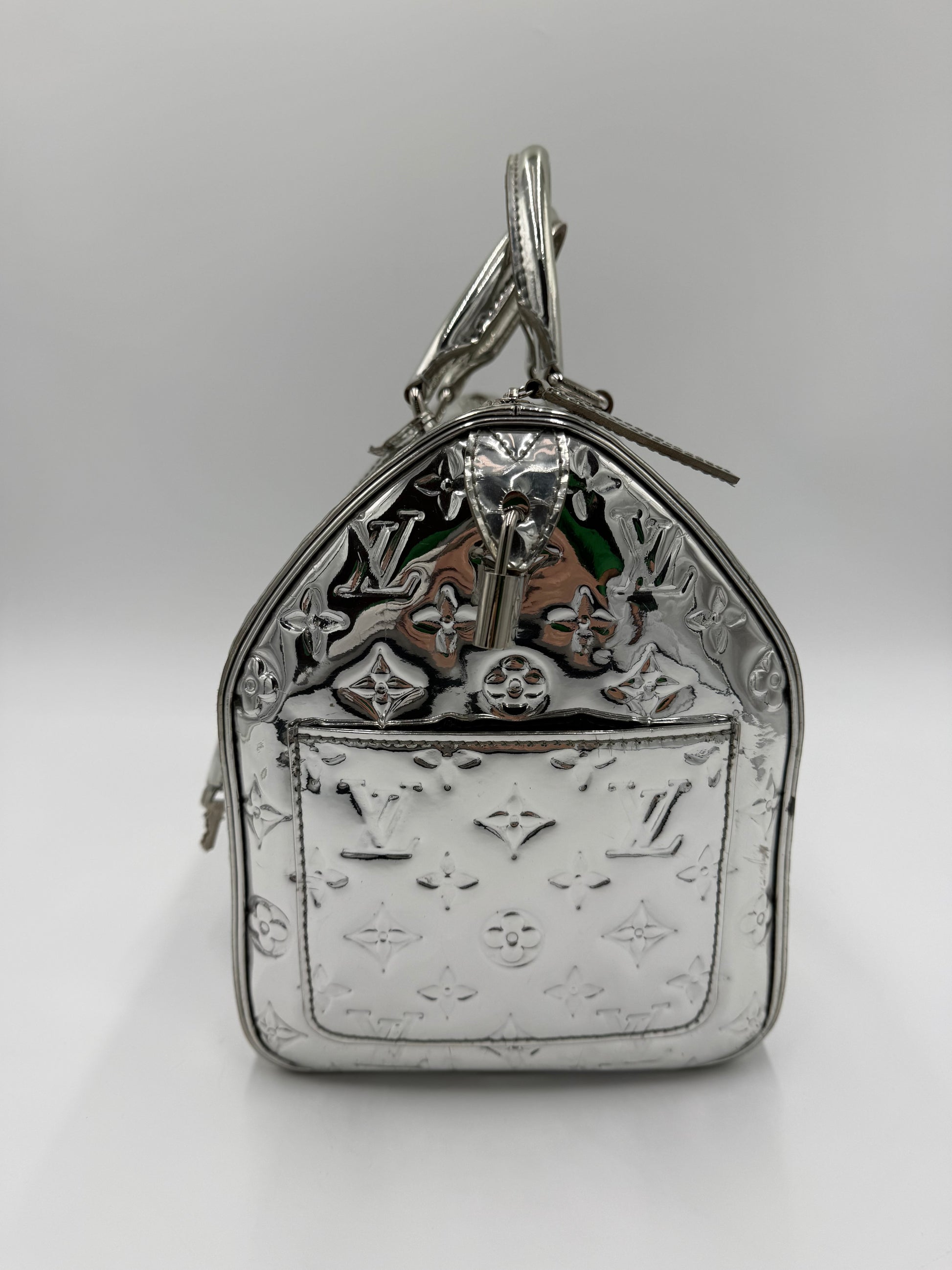 Louis Vuitton Borsa Speedy 35 Limited Edition Monogram Miroir Silver - Pally Vintage Closet