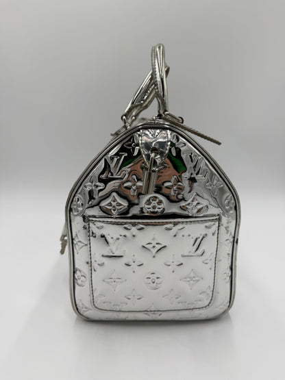 Louis Vuitton Borsa Speedy 35 Limited Edition Monogram Miroir Silver - Pally Vintage Closet