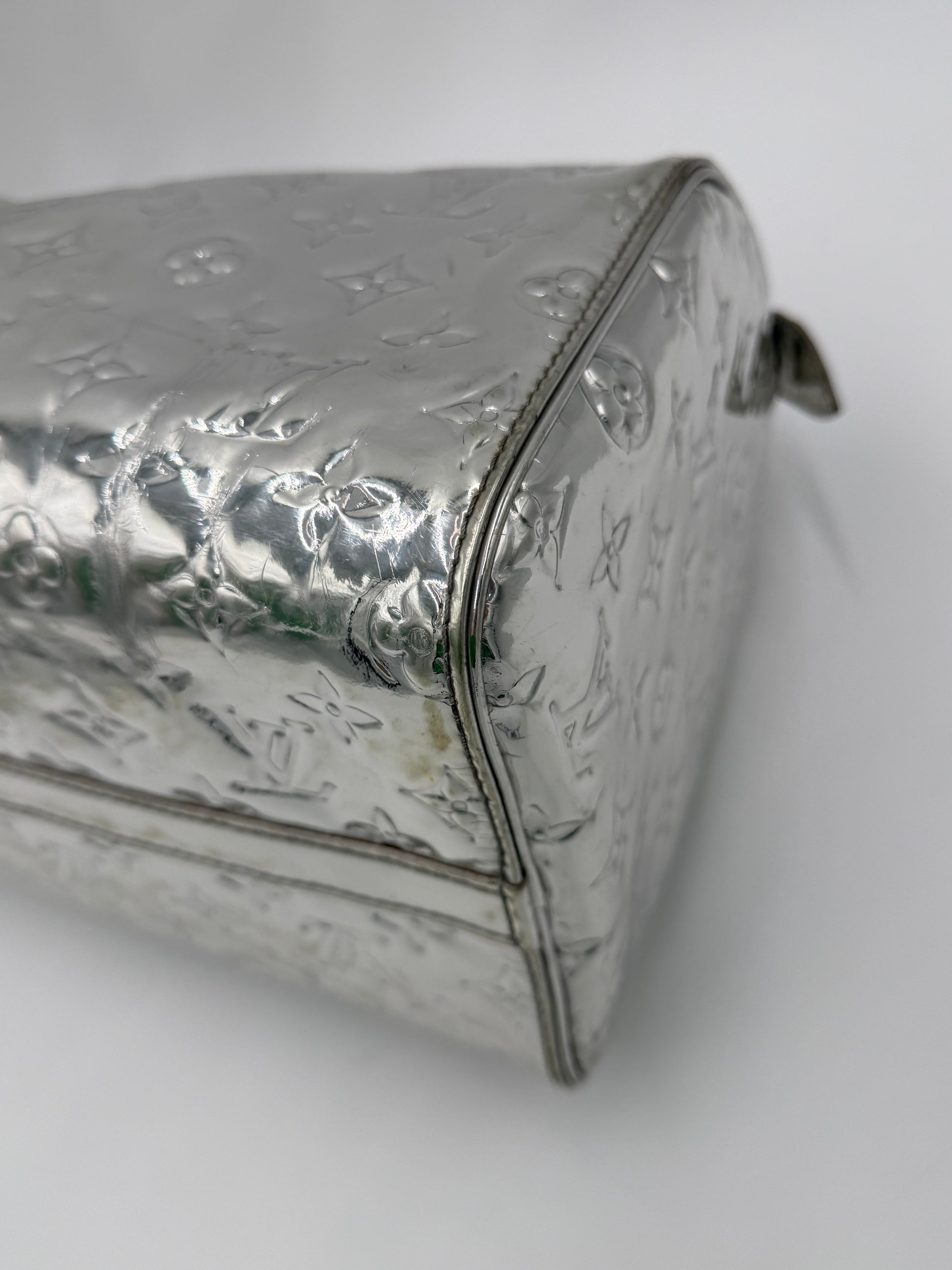 Louis Vuitton Borsa Speedy 35 Limited Edition Monogram Miroir Silver - Pally Vintage Closet