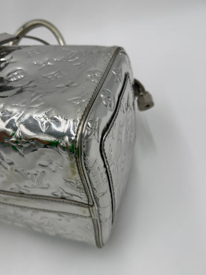 Louis Vuitton Borsa Speedy 35 Limited Edition Monogram Miroir Silver - Pally Vintage Closet