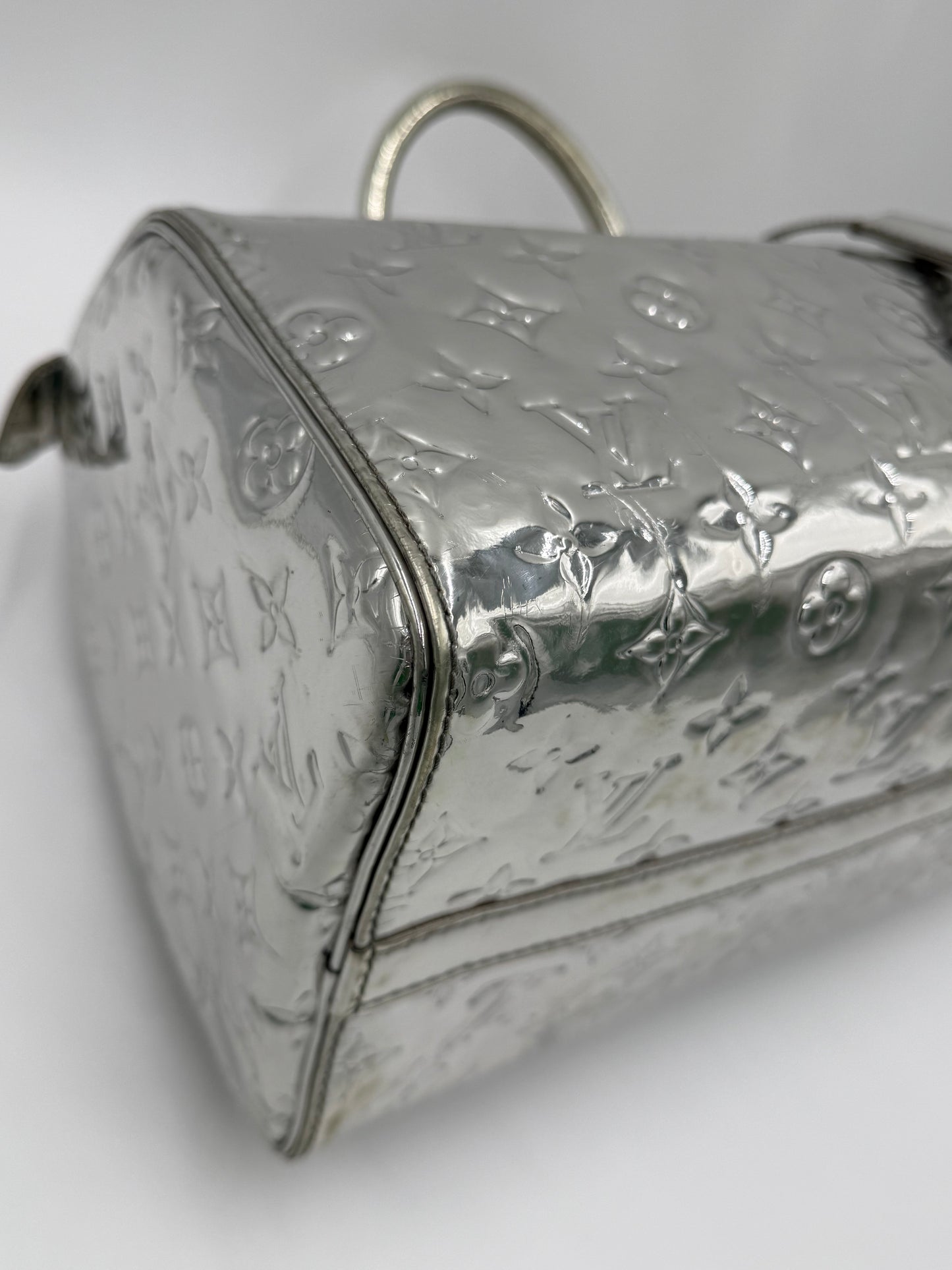 Louis Vuitton Borsa Speedy 35 Limited Edition Monogram Miroir Silver - Pally Vintage Closet