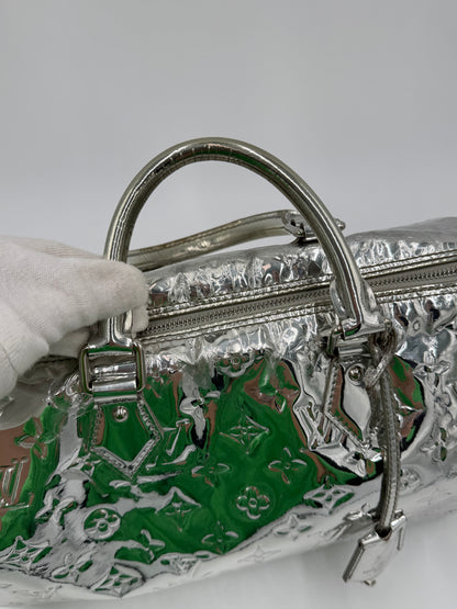 Louis Vuitton Borsa Speedy 35 Limited Edition Monogram Miroir Silver - Pally Vintage Closet