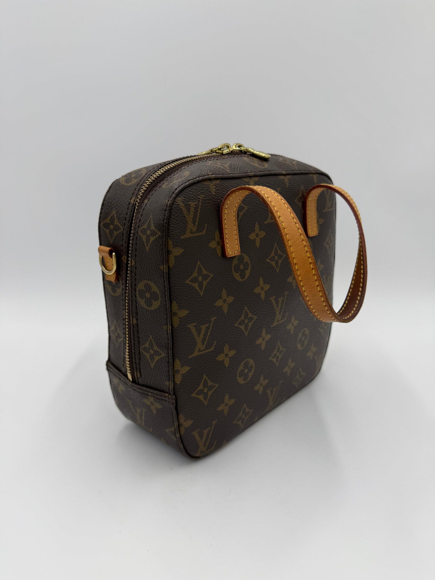 Louis Vuitton Spontini Vintage Monogram Canvas Brown Bag