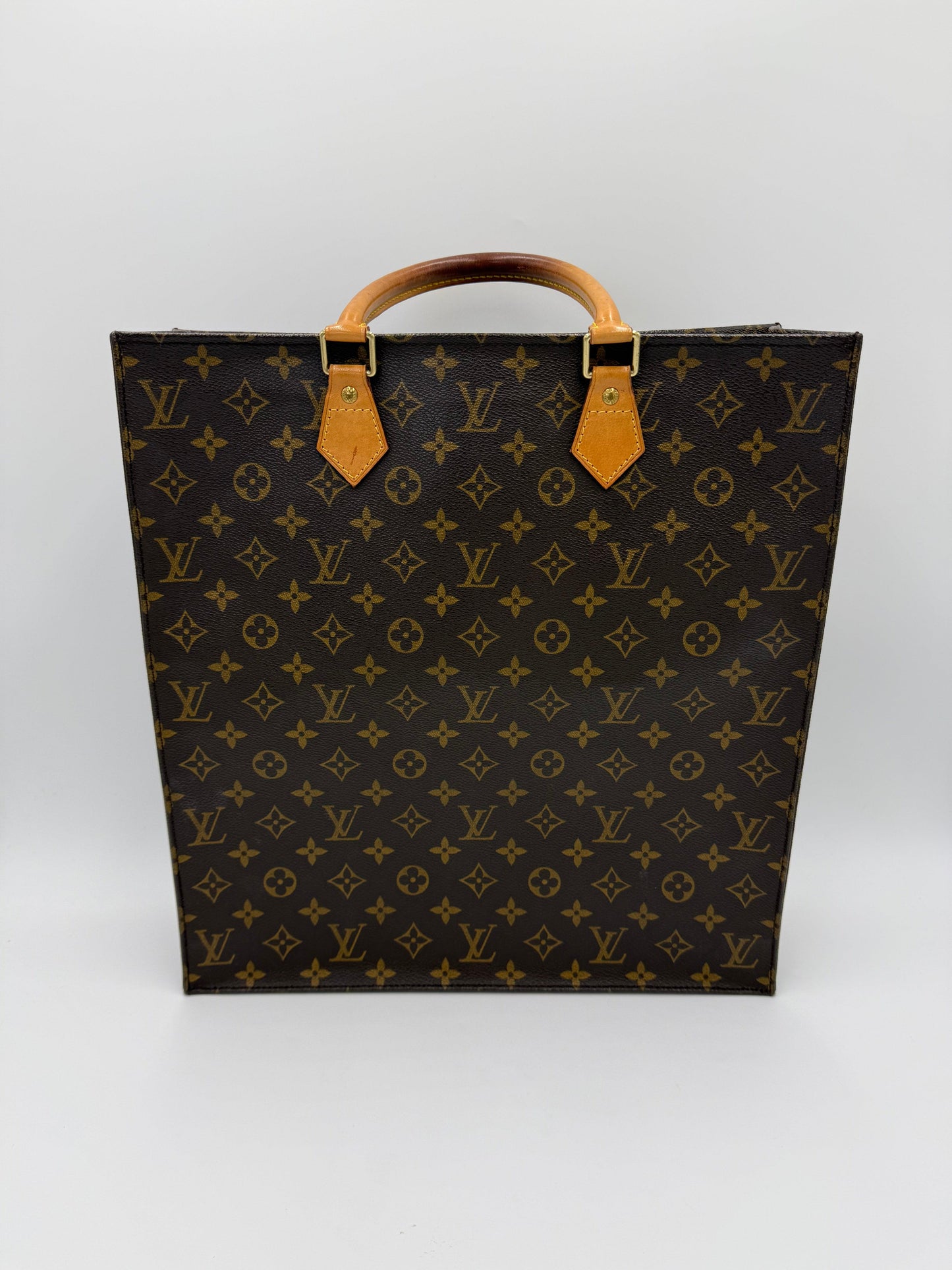 Louis Vuitton Sac Plat Vintage Monogram Brown Handbag
