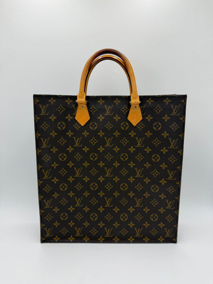 Louis Vuitton Sac Plat Vintage Monogram Brown Handbag