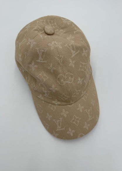 Louis Vuitton Cappello Monogram Denim Beige