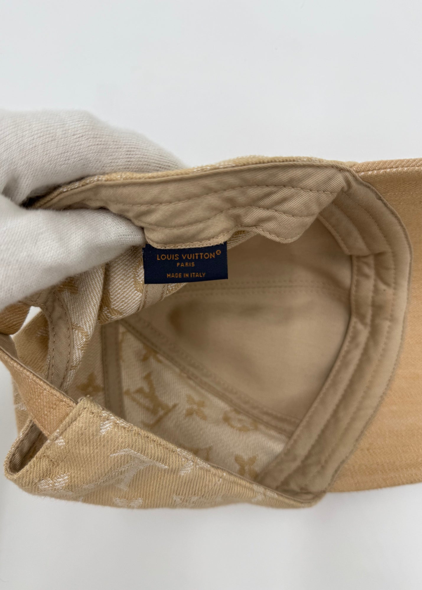 Louis Vuitton Cappello Monogram II Denim Beige