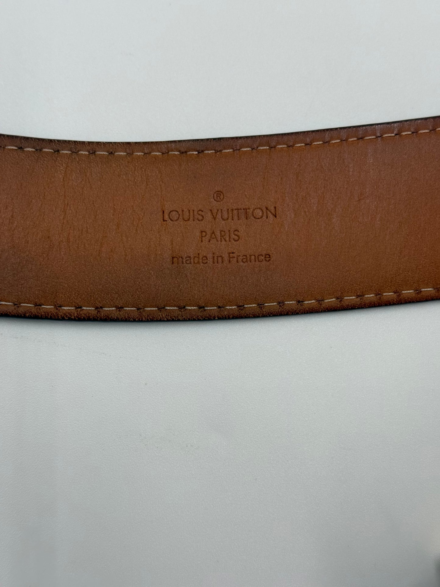 Louis Vuitton Cintura in Tela Damier Ebene Marrone - Pally Vintage Closet