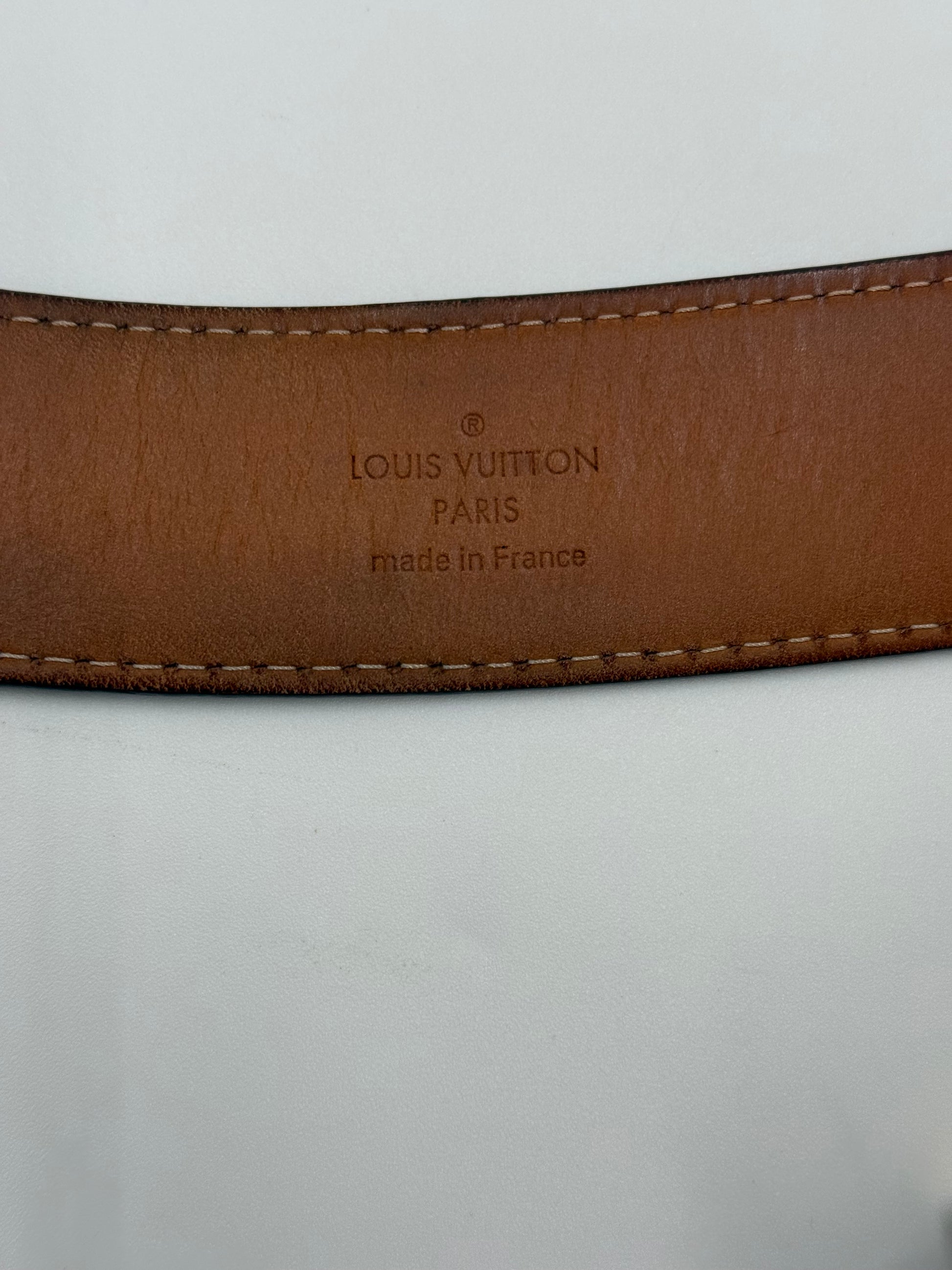 Louis Vuitton Cintura in Tela Damier Ebene Marrone - Pally Vintage Closet