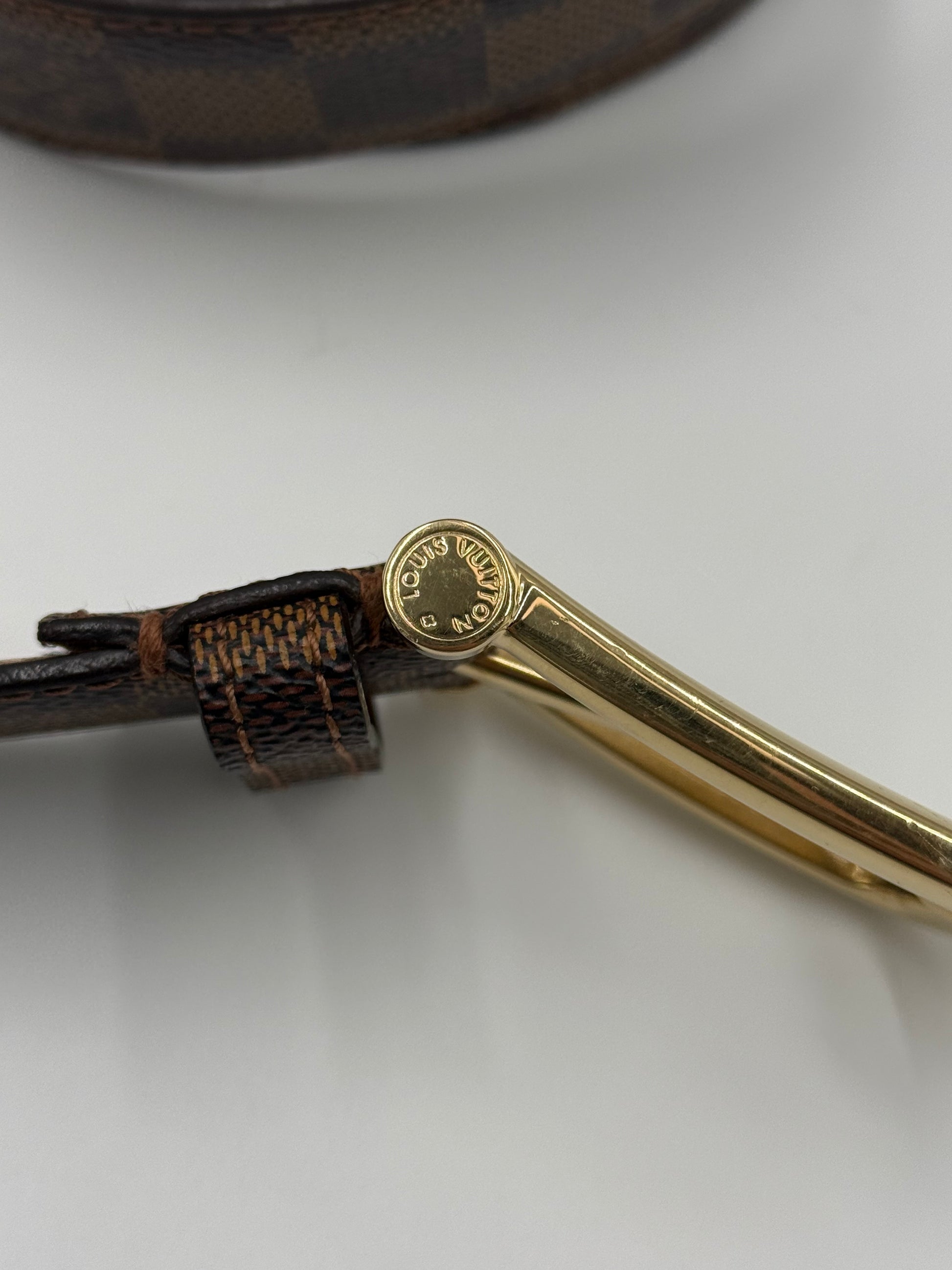 Louis Vuitton Cintura in Tela Damier Ebene Marrone - Pally Vintage Closet