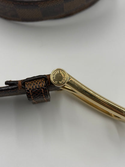 Louis Vuitton Cintura in Tela Damier Ebene Marrone - Pally Vintage Closet