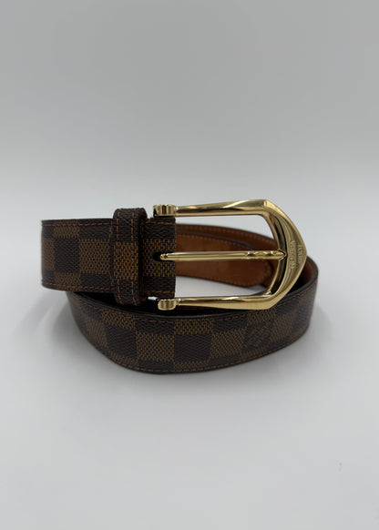 Louis Vuitton Cintura in Tela Damier Ebene Marrone - Pally Vintage Closet
