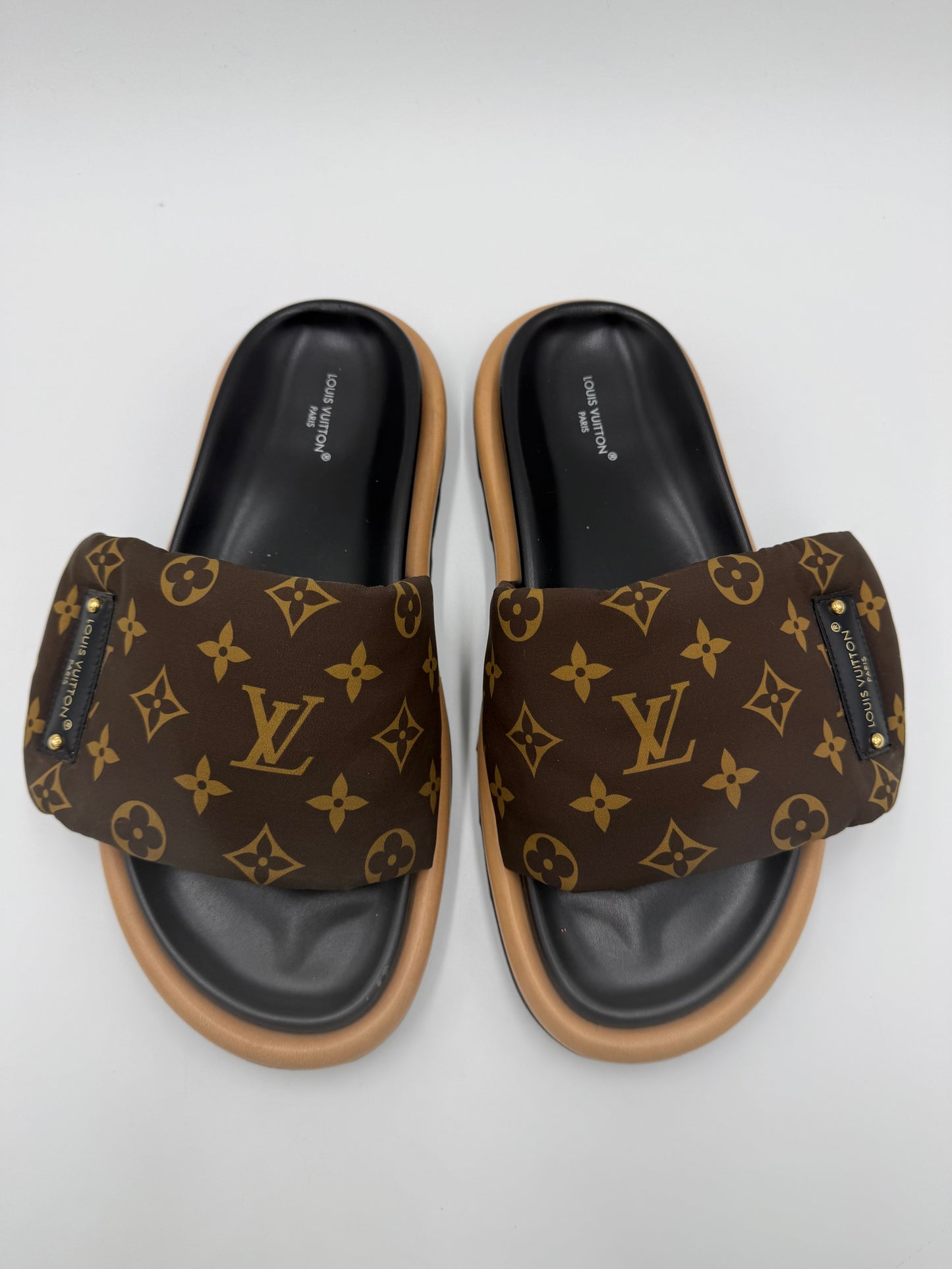 Louis Vuitton Mule Bassa Pool Pillow Monogram Marrone e Nero - Pally Vintage Closet