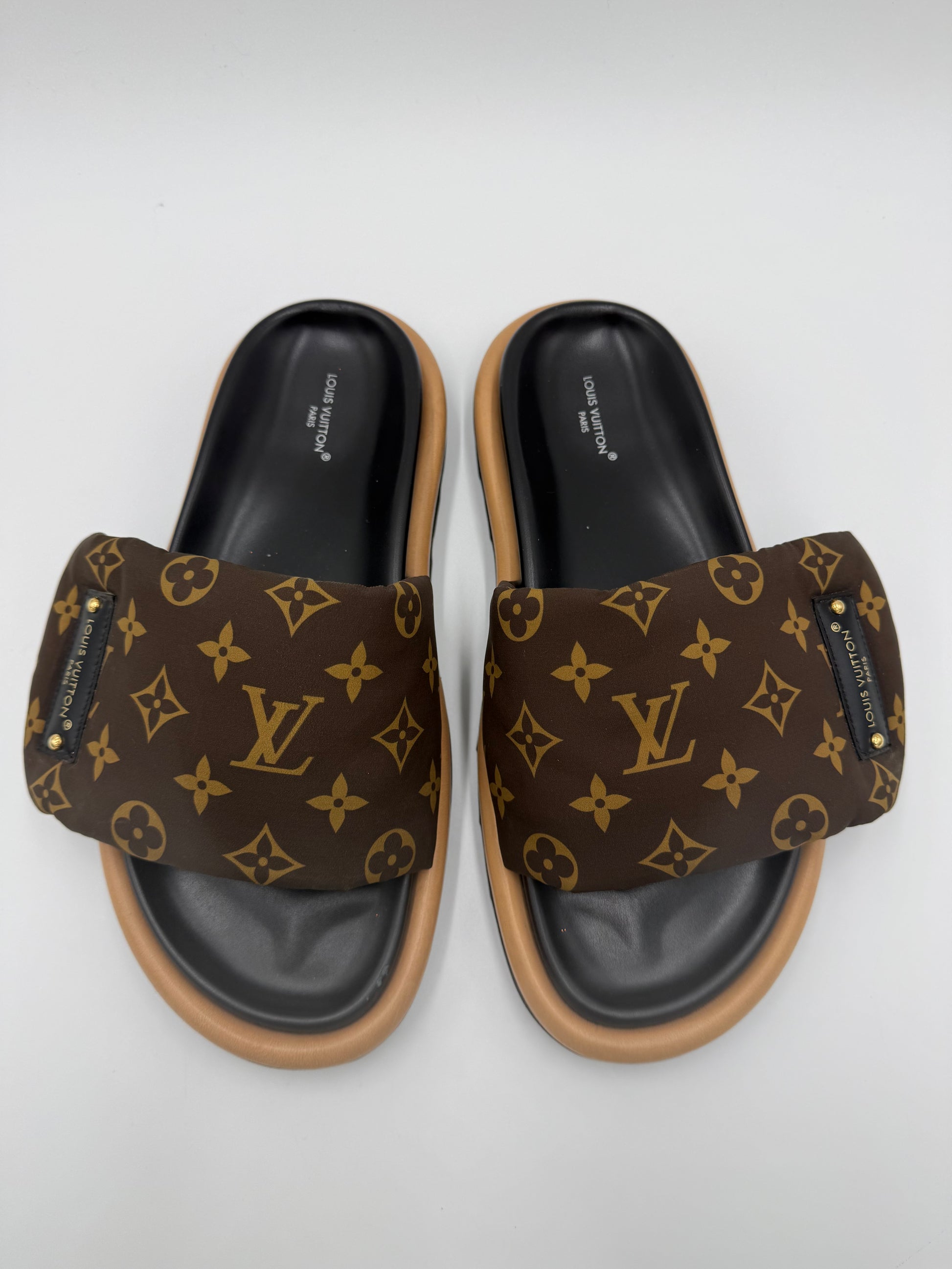 Louis Vuitton Mule Bassa Pool Pillow Monogram Marrone e Nero - Pally Vintage Closet