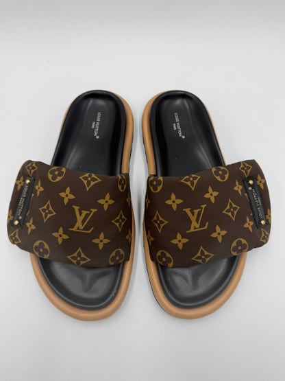 Louis Vuitton Mule Bassa Pool Pillow Monogram Marrone e Nero - Pally Vintage Closet