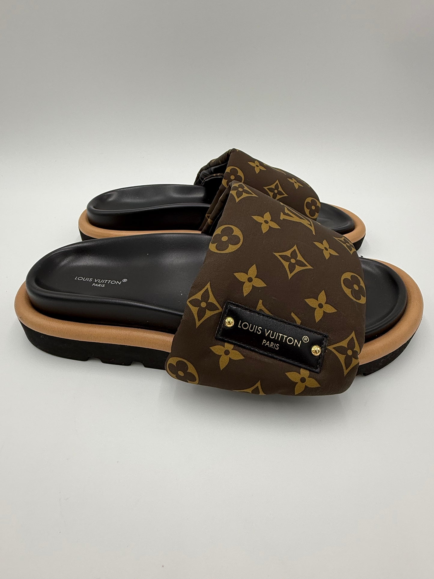Louis Vuitton Mule Bassa Pool Pillow Monogram Marrone e Nero - Pally Vintage Closet