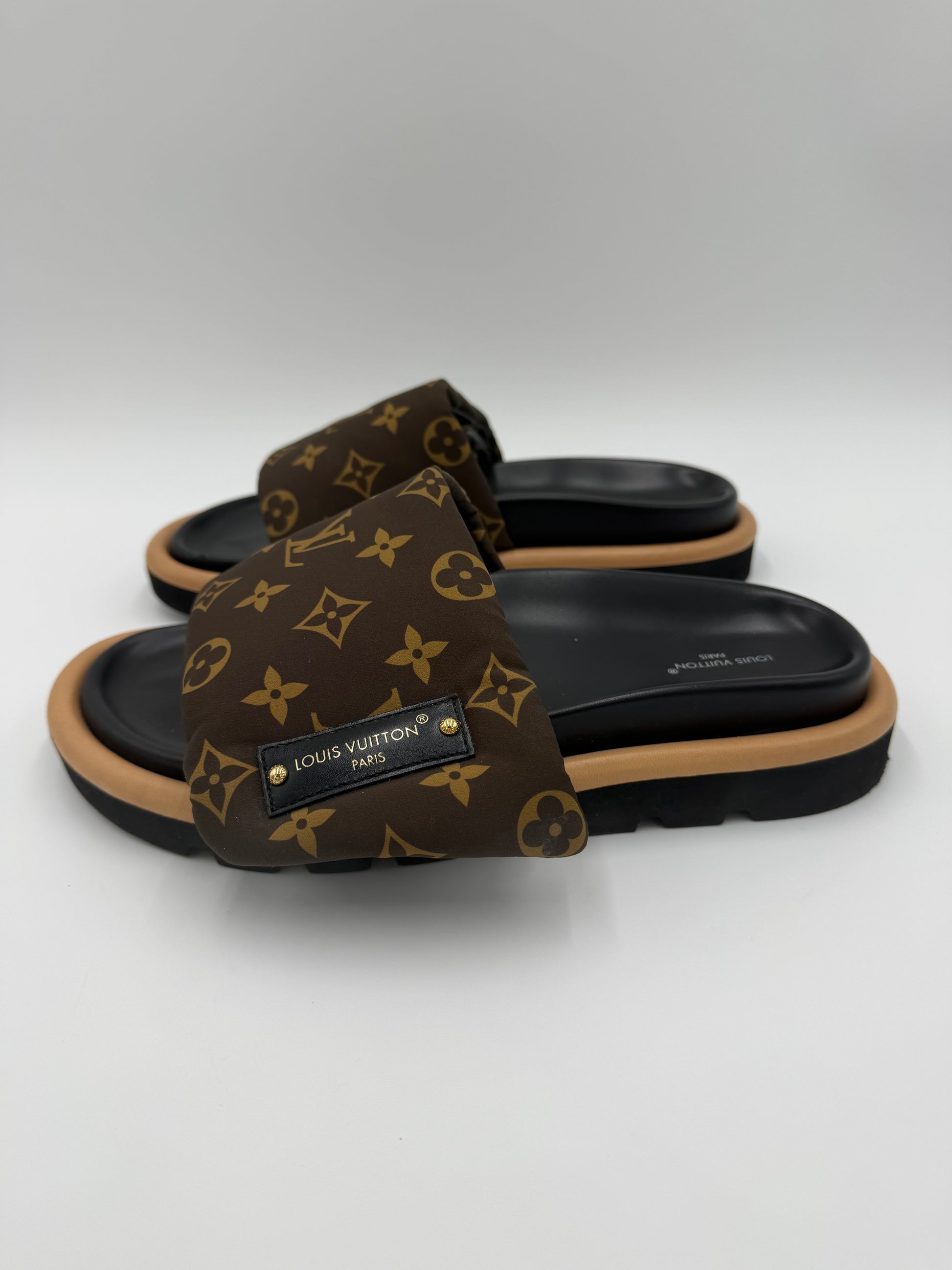 Louis Vuitton Mule Bassa Pool Pillow Monogram Marrone e Nero - Pally Vintage Closet