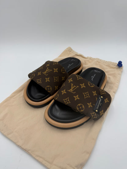 Louis Vuitton Mule Bassa Pool Pillow Monogram Marrone e Nero - Pally Vintage Closet